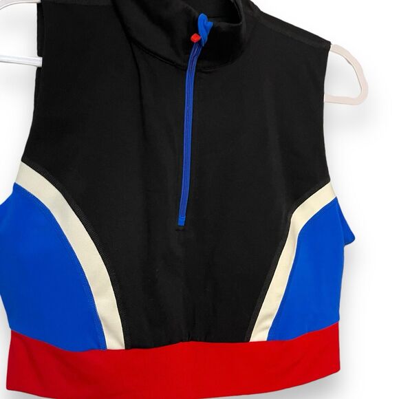Sports Illustrated Crop Top Sports Bra Womens XXL Workout Cycling Colorblock NEW - Picture 2 of 9